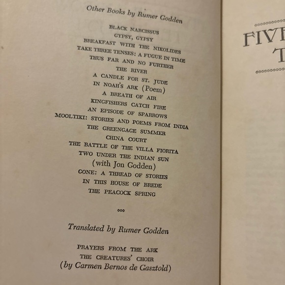 Five for Sorrow, Ten for Joy by Rumer Godden (1979 HC wo DJ) - Picture 4 of 9